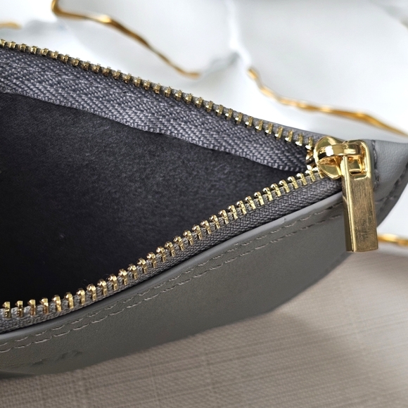 Zara Small Gray Skinny Wristlet Women's Coin Wallet - Picture 3 of 10